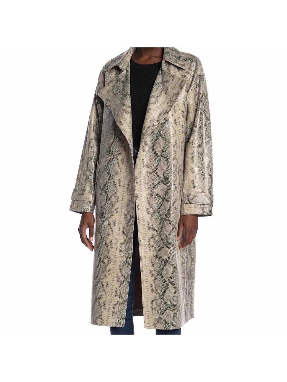 NWT Bagatelle Faux Suede Open Front Draped Trench Coat XL